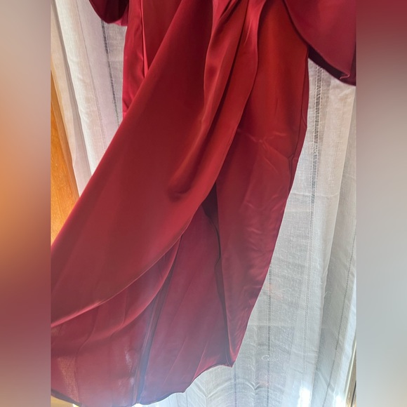 NWT ASOS cocktail satin dress with front slit - Picture 3 of 7